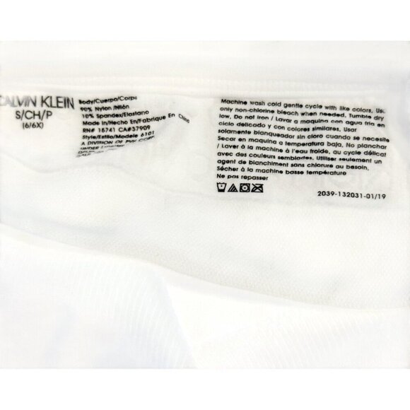 Two Calvin Klein Girl's Seamless Signature Bralettes White Size S (6/6X) NWT - Picture 5 of 8